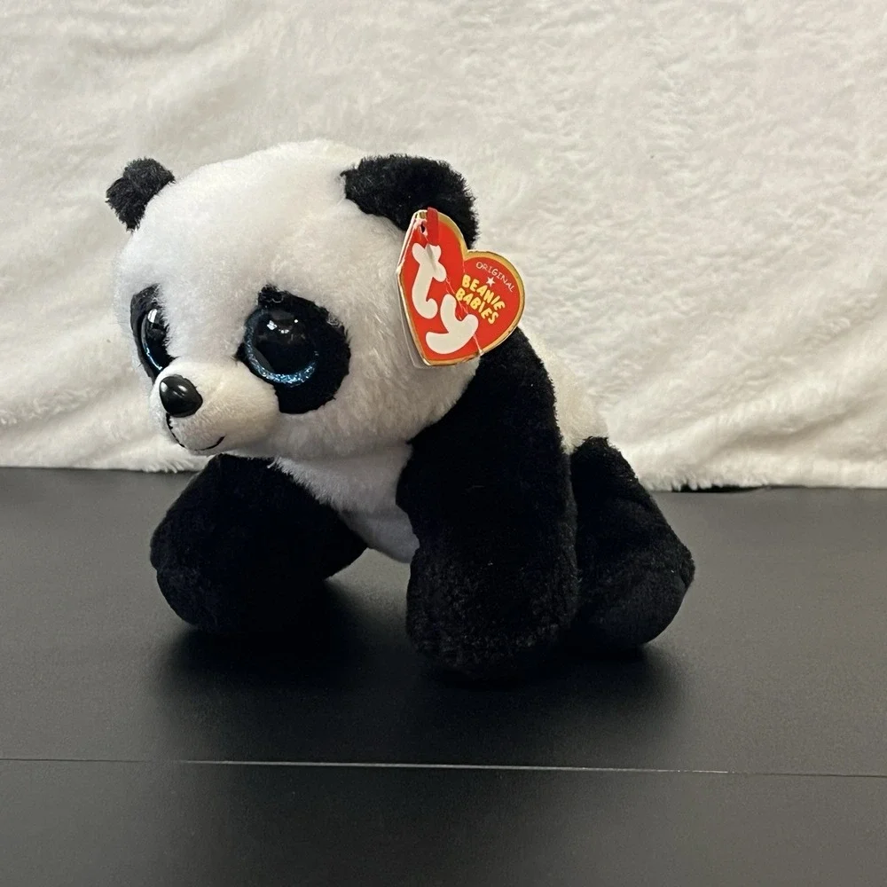 Ty BABOO Panda Bear Plush VelveTy Stuffed Animal Toy 2021 So Soft
